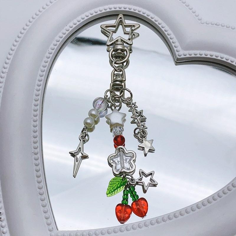 Keyring Ornament Strawberry Bag Charm Keychain Alloy Material Backpack Pendant