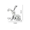 2PC Long-Eared Rabbit Double Statue Cartoon Decoration Accessories Living Room Bedroom Car Decoration Desktop Decorative Ornamet