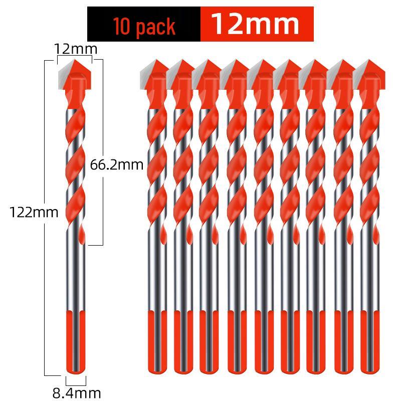 Super Hard 6mm Alloy Triangle Drill for Concrete, Glass, Tile, and Cement