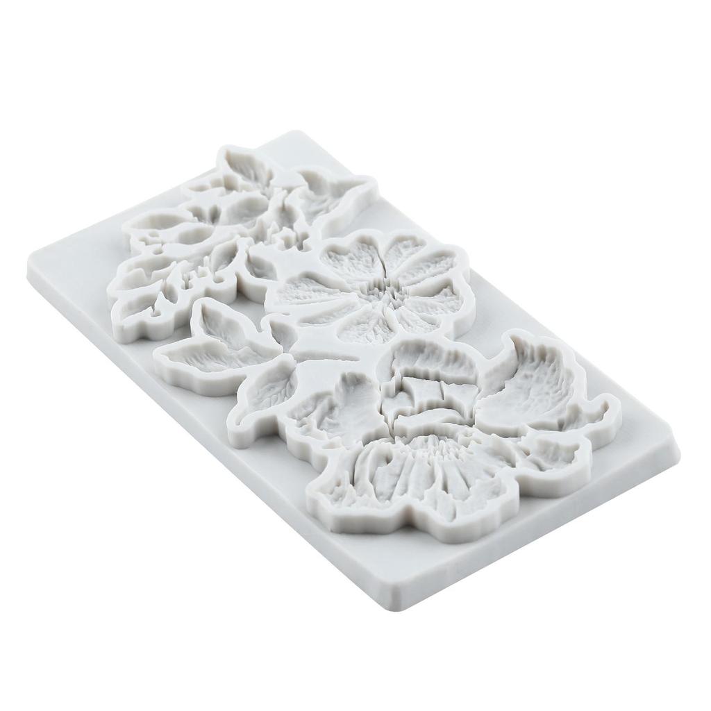 Rose Silicone Mold Peony Fondant Molds Cake Decorating Tools Cupcake Topper Candy Sugar Craft Gum Paste Polymer Clay