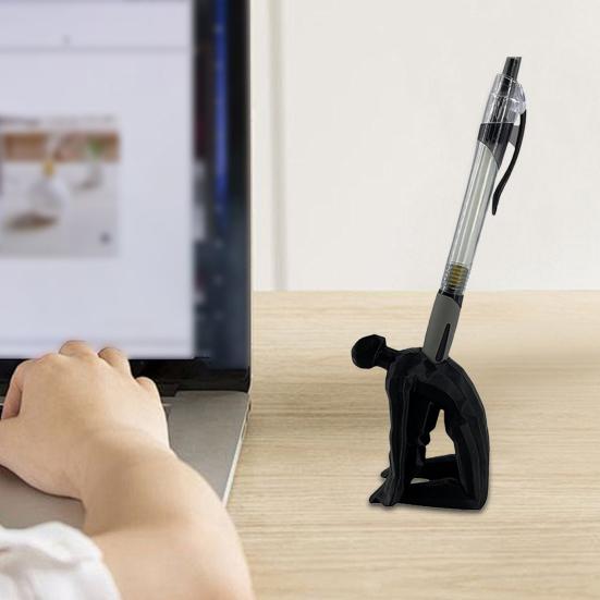 Pen Holder Crime Scene Silhouette Pen Stand Funny Humorous Desk Organizer for Office Supplies Makeup Brushes