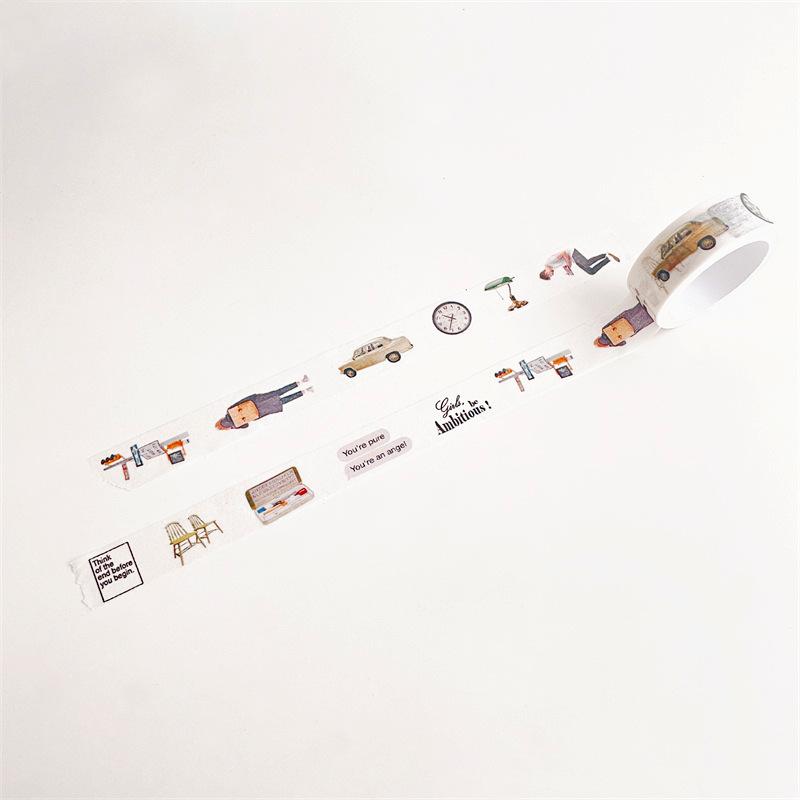 Gold Vintage Adhesive Washi Tapes Masking Tape Creative DIY Paper Tape Scrapbooking Tape Japanese Washitape Stickers