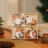 Christmas decorations wooden box 12pcs wooden Santa pendant gingerbread man decoration Christmas gift