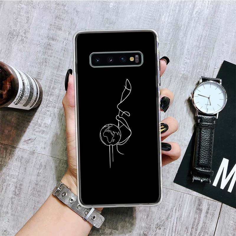 

Темный чехол для телефона с абстрактным рисунком лица для Samsung Galaxy S20 FE S10 Plus S21 S22 Ultra S10E S9 S8 S7 Edge J4 + чехол Fundas Samsung S22 Ultra