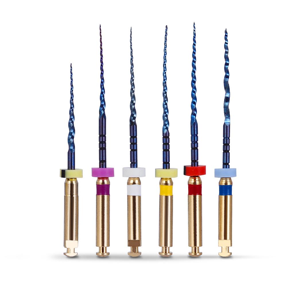 6Pcs Dental Heat Activated Root Canal Files Sx-F3 25Mm Bendable Dentist Tools For Root Canal Treatment
