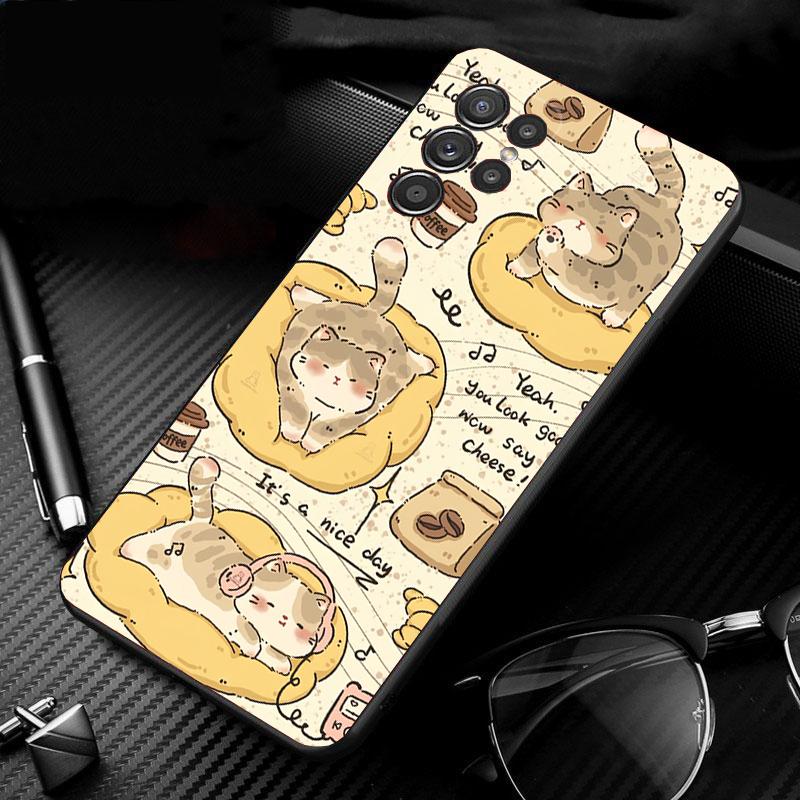 Cat Art Aesthetic Phone Case For Samsung Galaxy S26 S25 S24 S23 S22 Ultra S23 S22 S25 Plus S24FE S23FE S26Edge