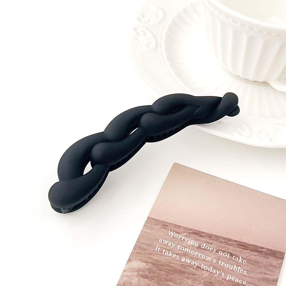 Frosted Plastic Banana Clip Korean Style Cross Matte Hair Clip Crab Barrettes Hair Claw Hair Twist Hair Pin Female/Girls