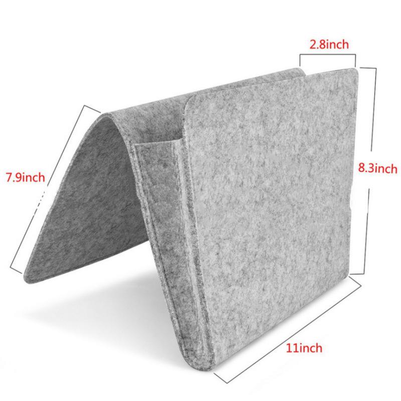 Felt Bedside Caddy Storage Organizer Bedside Hanging Pocket Phone Remote Control Bedside Storage