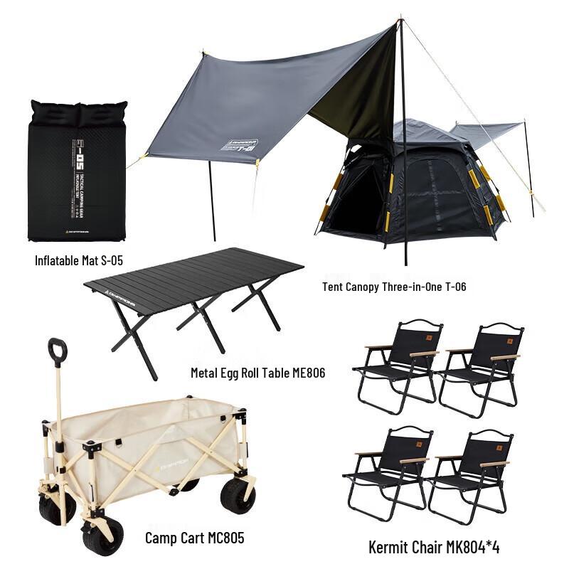 Cuoshan Automatic 4-Person Blackout Tarp Tent Camping Set