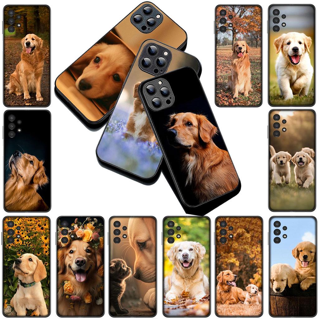 Golden Retriever Dog Phone Cover Soft Case for Samsung Galaxy S25 S24 S23 FE Ultra Plus S7 Edge S25+ S23+ A56 5G Casing