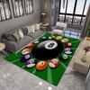 3D Color Black Pool Table Mat Carpet, Billiard Carpet, Ball Sports Carpet, Suitable for Living Room, Floor, Living Room,