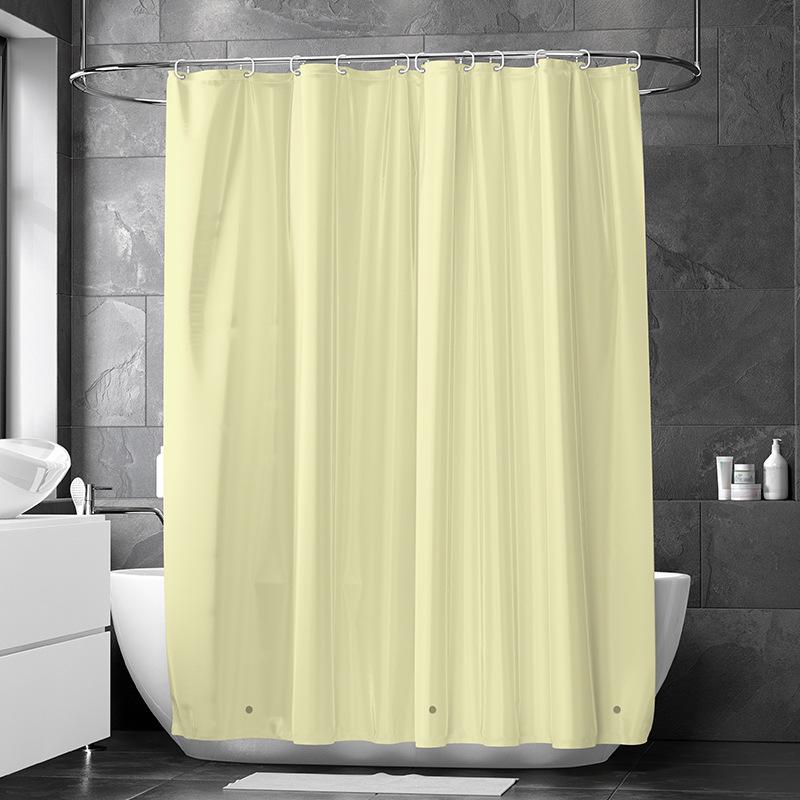 3D Printed PEVA Shower Curtain with Hooks – Thick, Waterproof, Mildew-Resistant Bathroom Partition