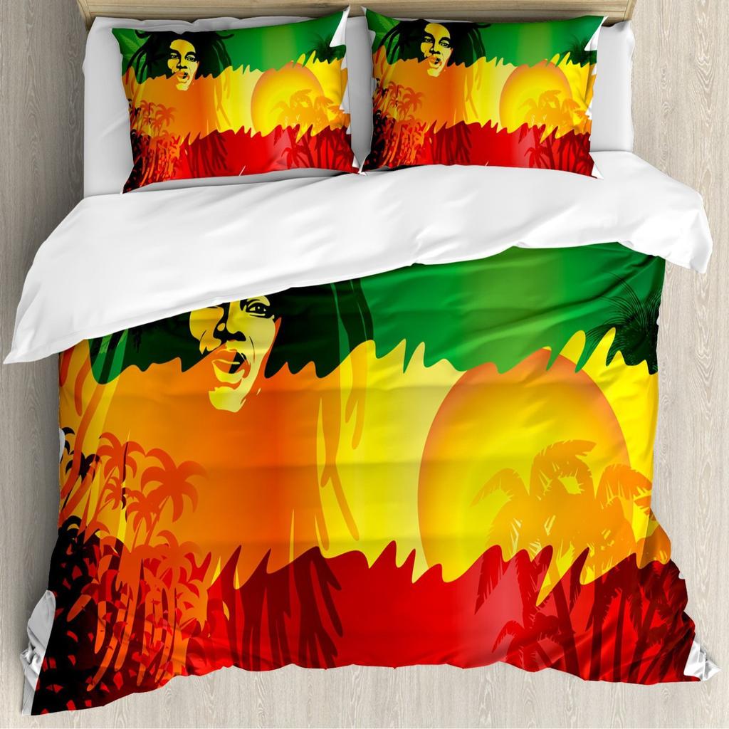 Yellow Plaid Square Three-Piece Quilt Cover 3D Digital Printing Bedding Set Bed Cover Batch