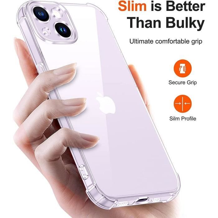 Skal och härdat glas - BOOLING - för iPhone 14 - TPU-skydd - Ultratunn - Transparent
