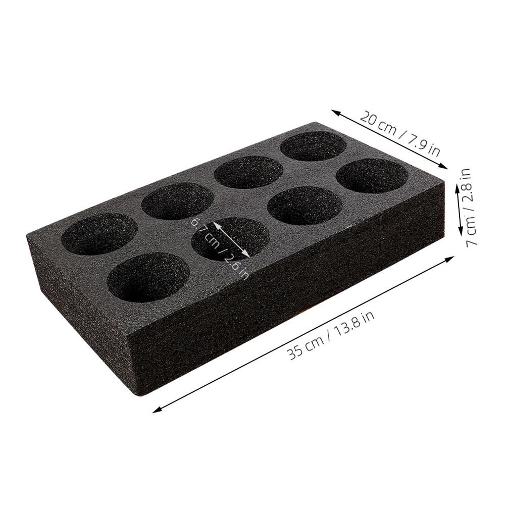 

4pcs 8-Holes Cup Holder Thicken Foam Takeout Coffee Trays Disposable Beverage Delivery Holder Drink Tray Packing Carrier Outdoor