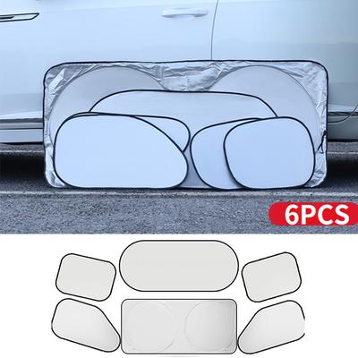 5/6pcs Car Front Rear Side Sunscreen Window Sunshade Cover Protector Curtain Car Sun Shade Protector  Windshield
