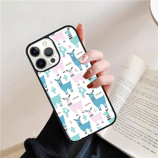 Lama Alpaca Lama Animal Cute Coque Shell For iPhone 17 Air 15 16 14 13 12 Pro Max 11 Pro Max Plus Phone Case Cover