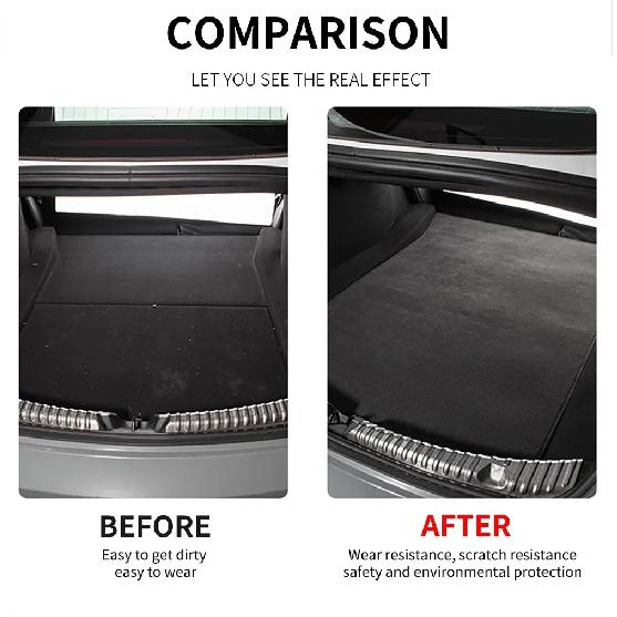 For Tesla Model 3/Y/3+ Car Front Rear Trunk Mat Pad Storage Box Non-slip Mats Dust-proof Flocking Fabric 2017-2024 Accessories