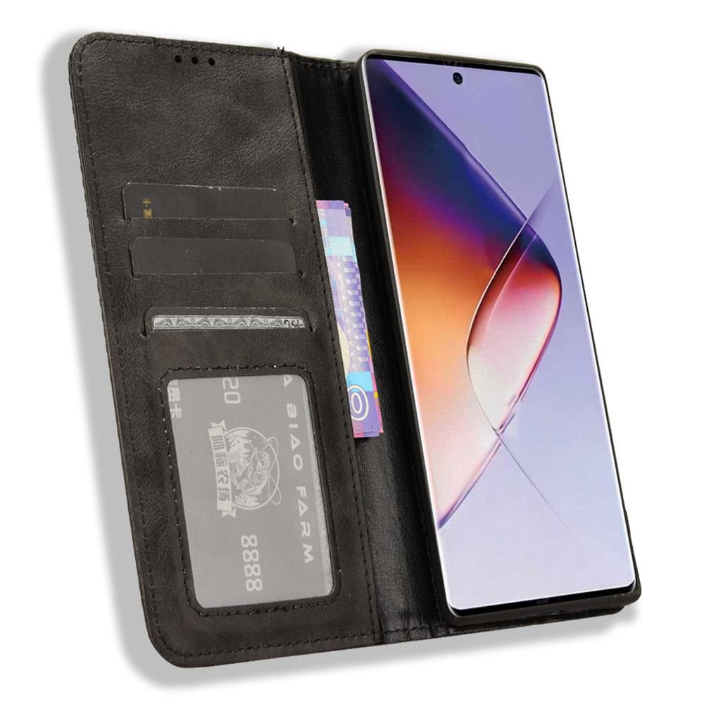 

For Infinix Note 40 Pro 4G/X6850 Wallet Case Retro Leather Phone Cover Brown
