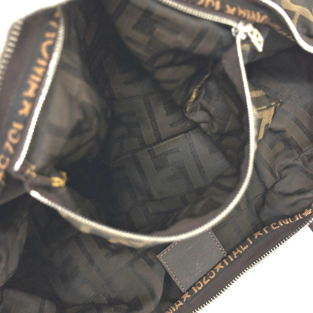 Fendi Zucca Pattern Logo Hardware Hand Bag, All-Over Print Shoulder Bag Tote Bag