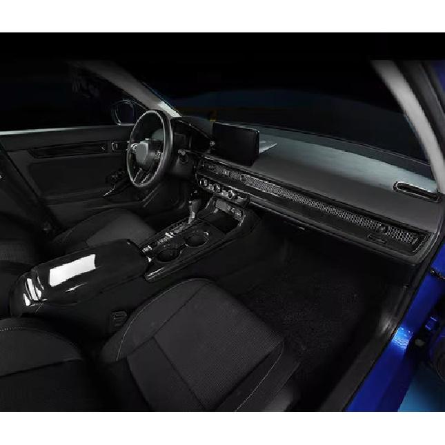 Steering Wheel Border Panel Cover Trim For Honda Civic 11th -23 Bright Black