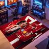 C-charles Leclerc F1 Racing-Themed Entrance Mat,Non-Slip Mat Area Rug,Room Decor,Outdoor Decor,Kitchen Rug,Doormat - Machine Washable,Easy to Clean