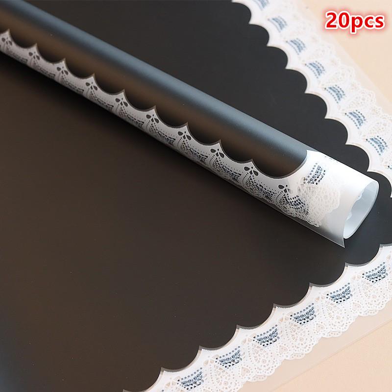20Sheets Durable Flower Gift Wrapping Paper Waterproof Plastic Ideal for DIY Bouquets and Events