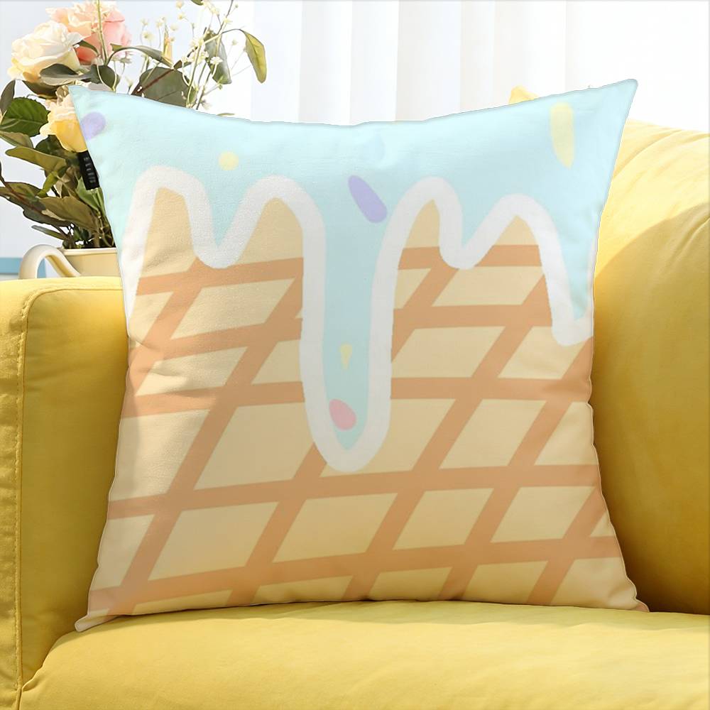 Chocolate Cartoon World Various Sizes Square Pillow Case For Car Home Bedchamber Decor