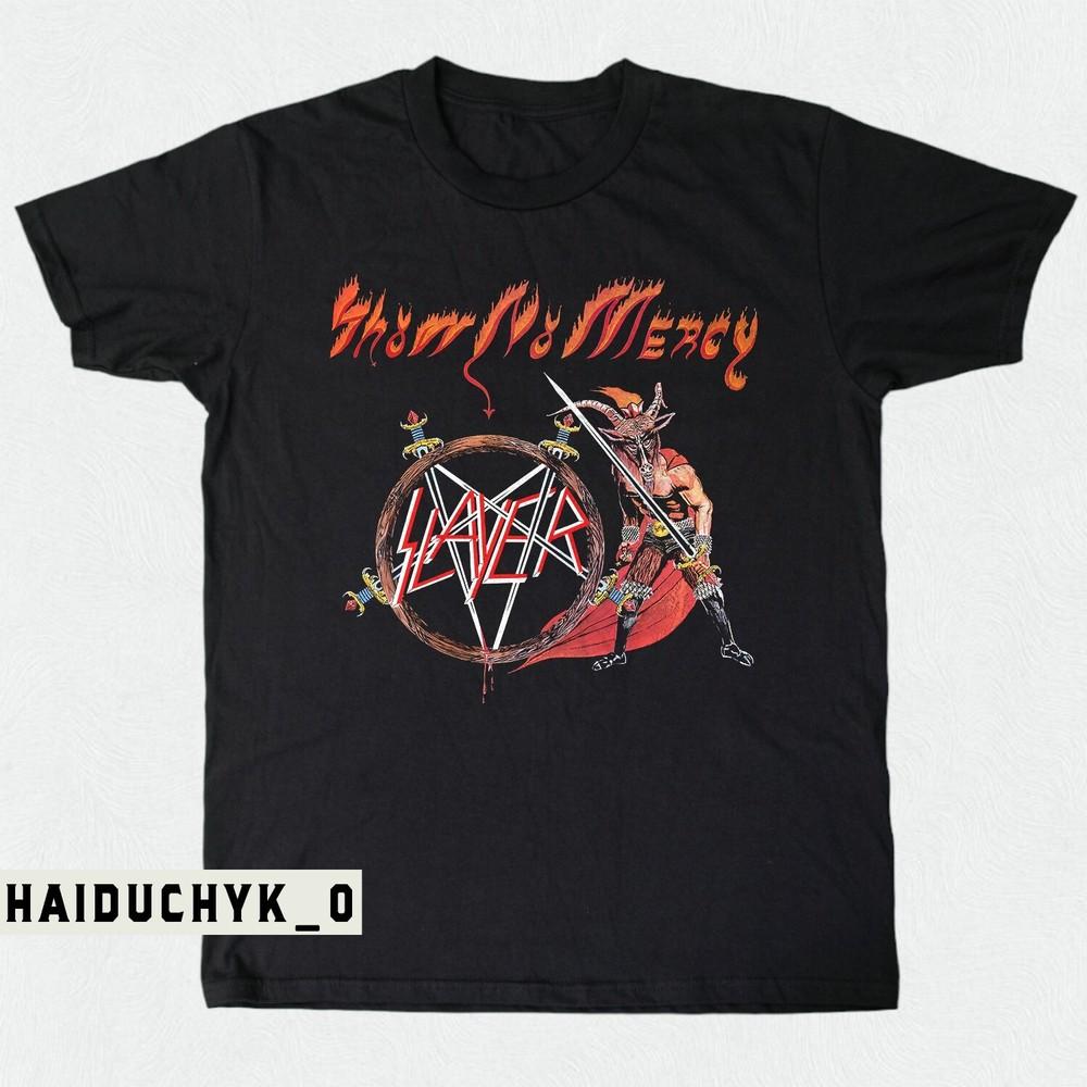 Slayer Show No Mercy Unisex Schwarzes T-Shirt Größe S-5XL Unisex T-Shirt