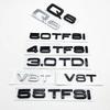 2026 Lettere Numeri Emblema Caldo in ABS per Audi Q8 SQ8 45TFSI 55TFSI Quattro Sline V6T V8T Auto Anteriore Laterale Bagagliaio Distintivo Targa Logo Adesivo