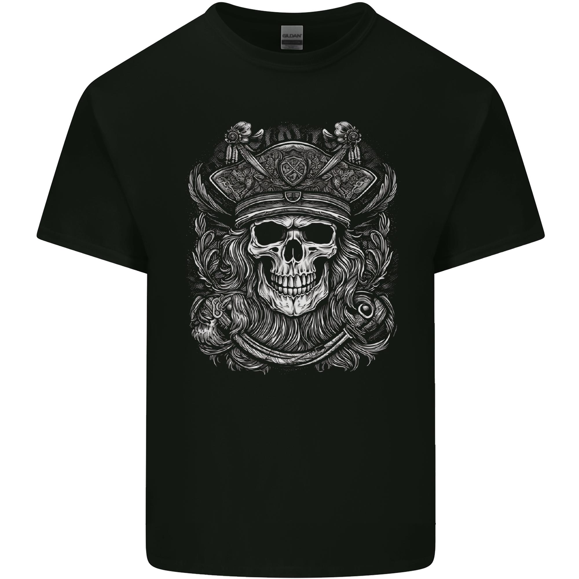 A Fantasy Pirate Skull Unisexs Light Cotton TShirt S