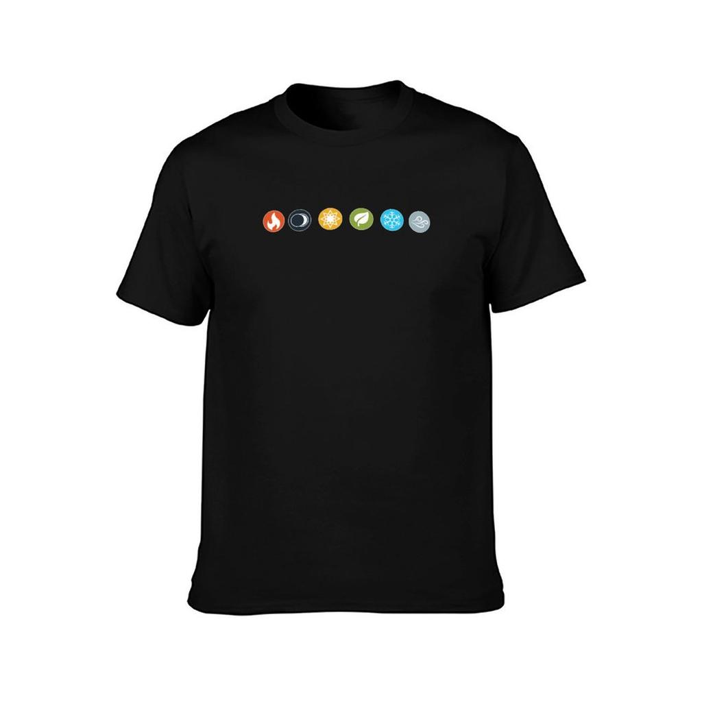 Gloomhaven Elements Symbols T-Shirt Louboutins Luxury T-shirt Boys Animal Print Summer Tops Workout Shirts for Men