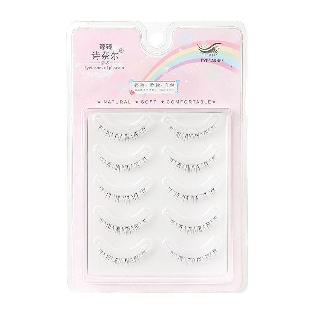 

5 ПАР Симуляция Нижних Накладных Ресниц Прозрачные Основы Цельные Накладные Ресницы Красота