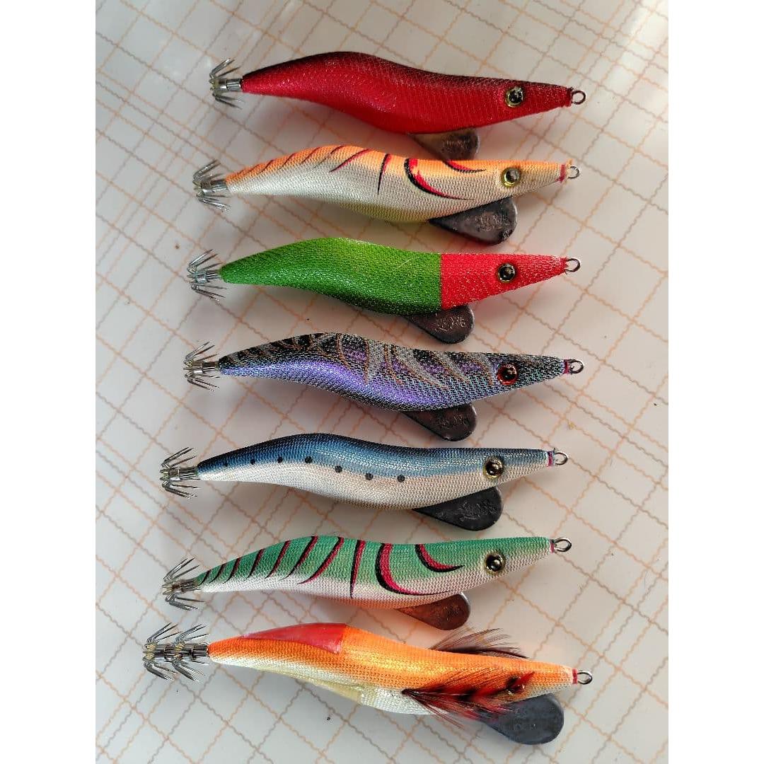 Used Breeden Egi No. 3.5 Set of 7 Bait Trees Squid Fishing