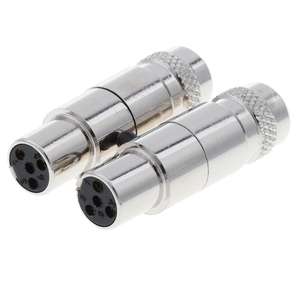 4 Pieces mm Mini XLR Female Plugs Connectors Socket