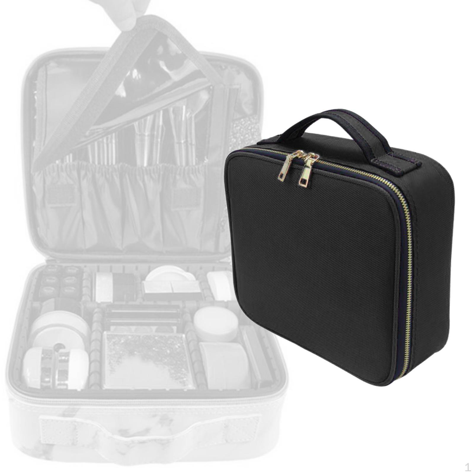 Large Travel Makeup Case Bag Cosmetic Artist Storage Cases Portable for Toiletry Black