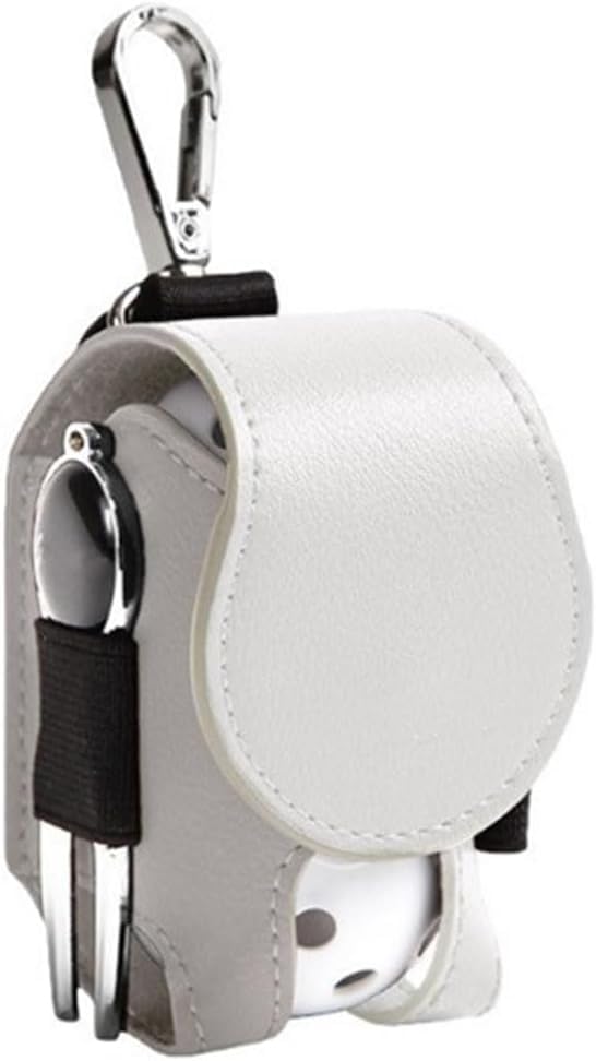 

Golf Ball Ball Green Tee Golf Convenient Item Organizer Case, Pouch, Marker, Fork, Holder, Supplies, (White) белый