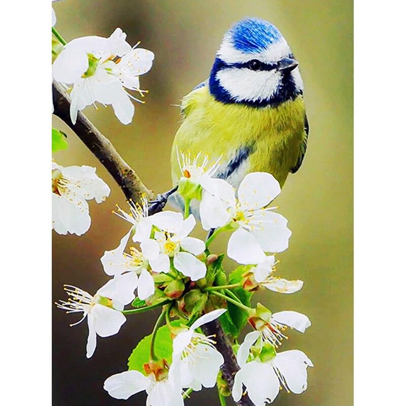 New 5D DIY Diamond Painting Bird Flower Diamond Embroidery Landscape Cross Stitch Full Round Drill Home Decor Manual Gift