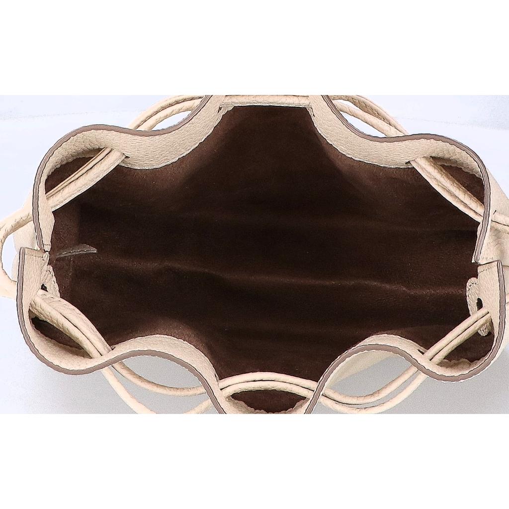 BONAVENTURA [Beautiful Condition] Noah Bag Shrink Leather Drawstring Handbag IvoryUsed