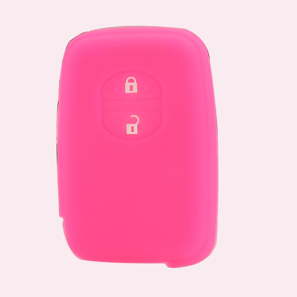 Jingyuqin Remote Silicone Key Fob Case Cover Shell Holder For Toyota RAV4 Land Cruiser Camry Highlander Prado Prius 2 Buttons