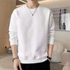 Men's Trendy White Knitted Waffle Sweatshirt - Spring/Fall Jacquard Jacket, Unisex Hong Kong Style.