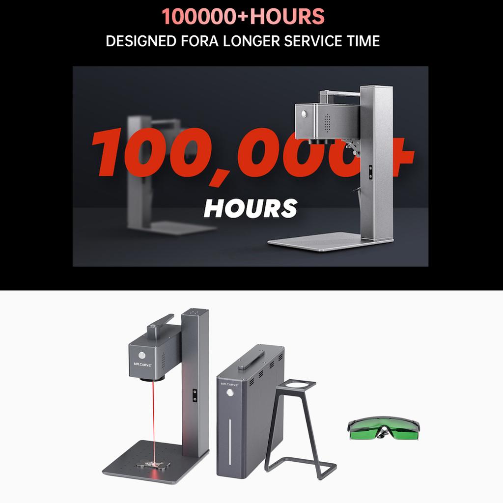 MR.CARVE C2 20W Fiberlaser Graver Håndholdt Logomarkør Autofokus og 0,001 mm Presis Nøyaktighet