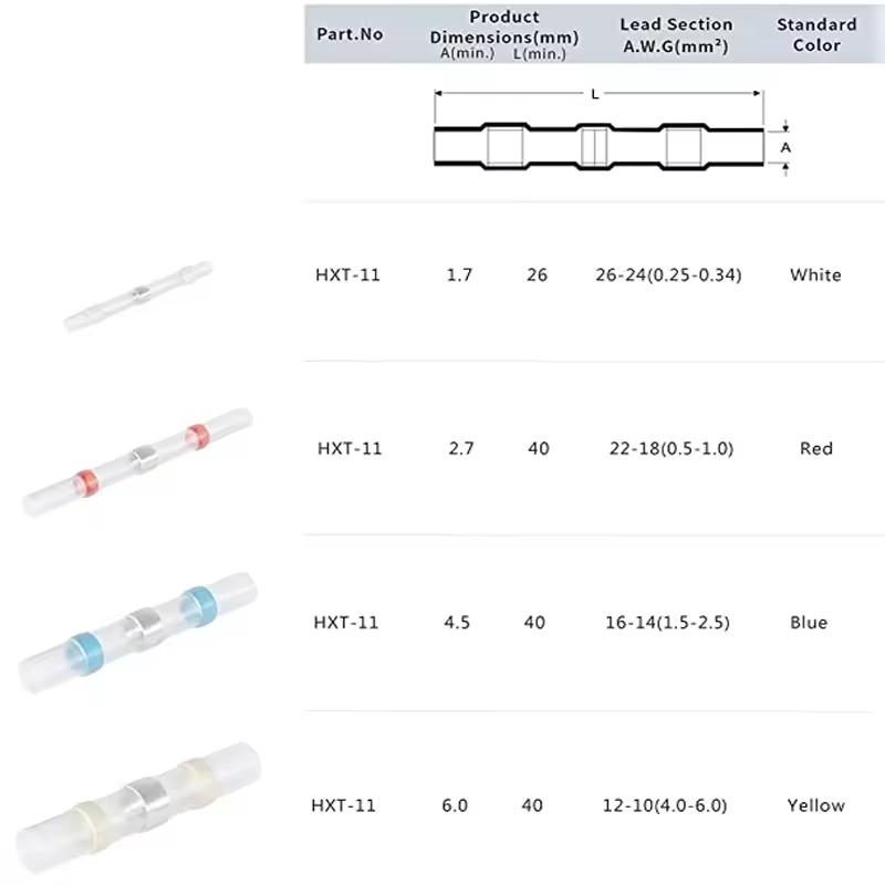Elektrische Kabelverbinder, isolierter Stoßverbinder, Schrumpf-Lötanschluss, wasserdichter Stoßverbinder, Kabelanschluss