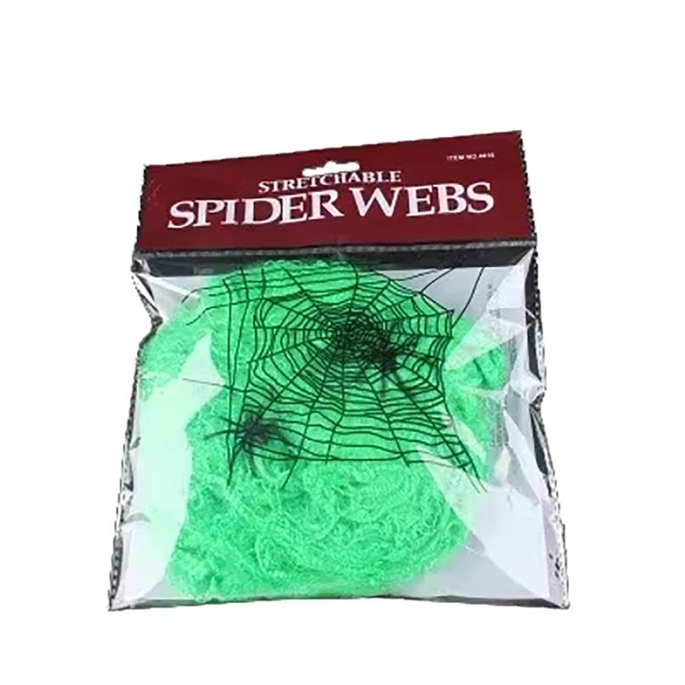Halloween Stretchy Artificial Spider Web, White Scary Fake Cobweb, Haunted House Horror Props for Home Party Indoor Outdoor Decoration
