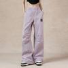 Kappa Summer Lightweight Breathable Stretch Woven Casual Cargo Pants Women pants Light-Cream-Purple K0E42AX80D-4128