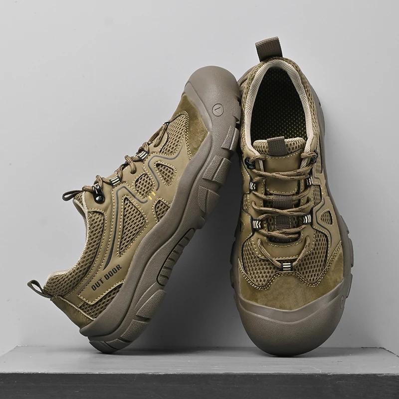 Fashion New Mesh Shoes Breathable Summer Shoes for Men Beach Casual Wear Sandals Man Quick Dry Wading Aqua Shoes Male Treking Footwear