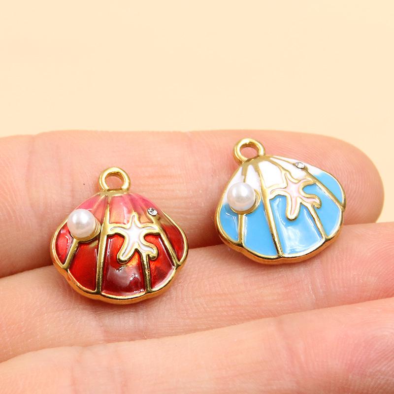 17x18mm Stainless Steel Shell Pendant Charm for DIY Jewelry