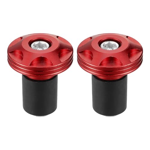 

TUCKBOLD Мотоциклетные заглушки на руль из алюминиевого сплава 7/8 22 мм 32 мм Внешний диаметр Модные | Передние крышки на ручки руля Заглушки для балансировки руля Красные 2 шт.