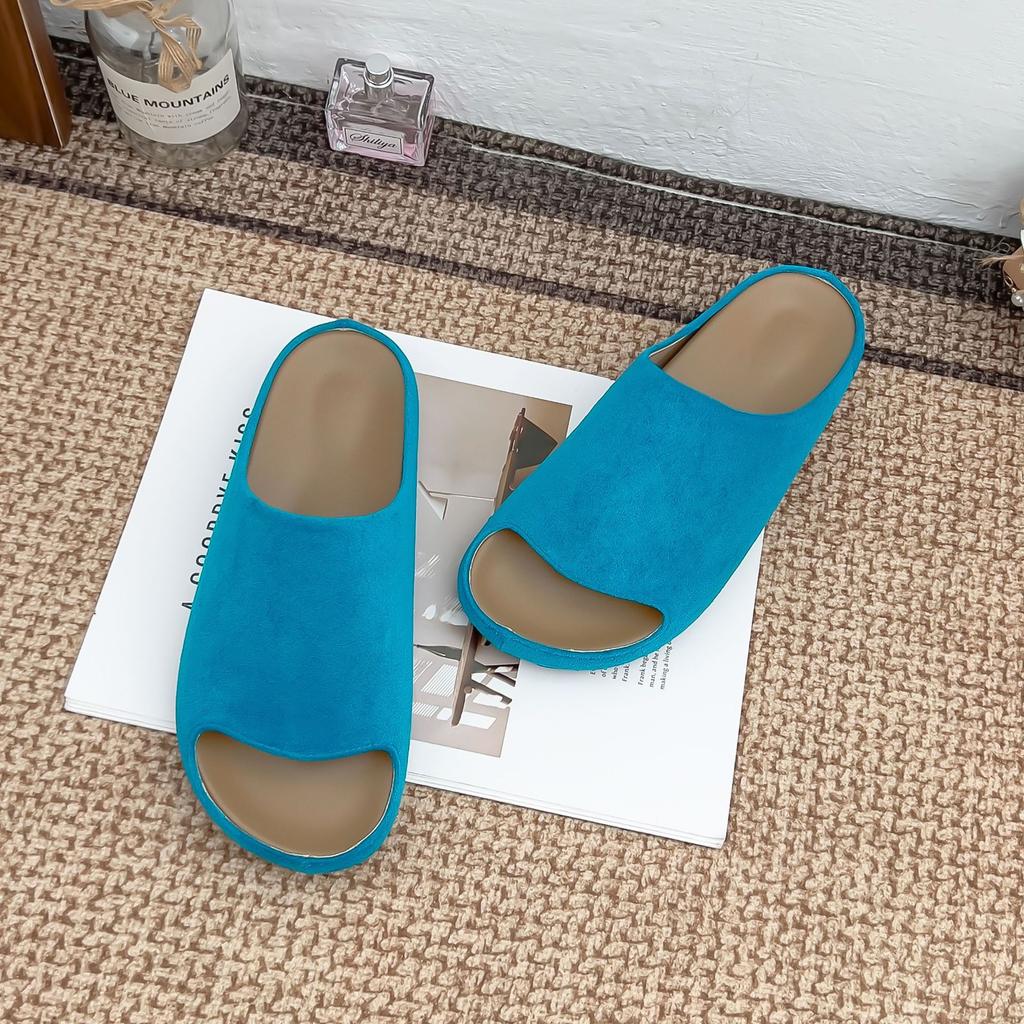 Platform Slippers Women's Wear High-end Casual Style Word with Boken Shoes Korean Version Versatile 2025 New Sandals