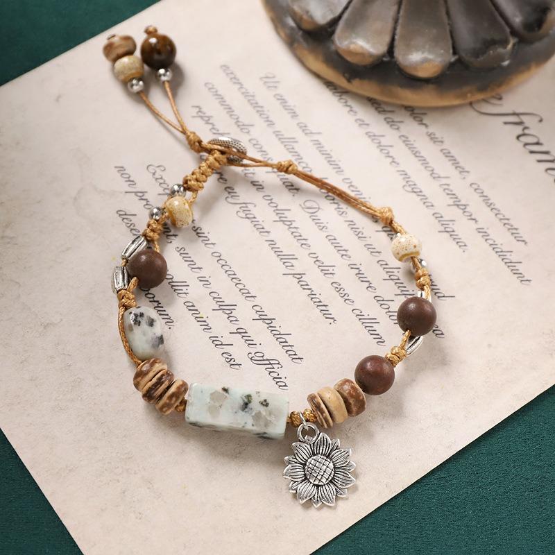 

Woven bracelet niche retro style beaded hand rope Tibetan exotic bracelet accessories women